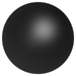 Round Stress Ball in Black
