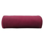 Burgundy embroidered fleece blankets