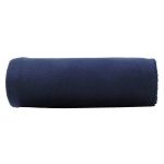 Navy embroidered fleece blankets