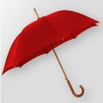 Red - Wood Handled Fashion Umbrella