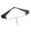 7 ft. Custom Aluminum Market Umbrella Telescopic in Black/White