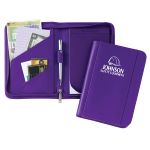 Purple junior custom zippered padfolios