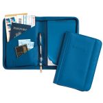 Royal blue junior zippered small notepads