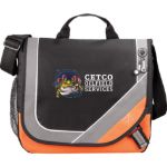 Orange bolt custom business bag