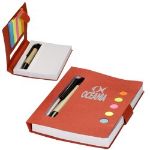 Red Eco Stowaway Sticky Jotter with Pen