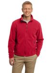 Red fleece jacket embroidered by Adco Marketing