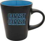 Black blue ceramic mug