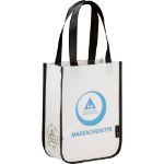 white small laminated shopper tote