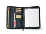 Black Executive Vintage Padfolio Leather Padfolio customized with your logo by Adco Marketing