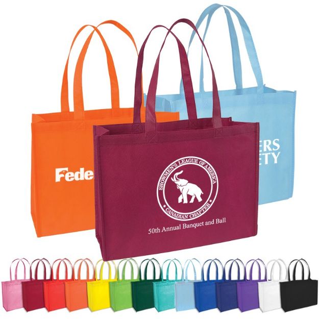 Wide Custom Grocery Tote Bags