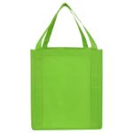 Custom lime green grocery tote bags