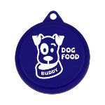 Custom Pet Food Can Lids in Reflex Blue