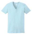 Amercian Apparel Fine Jersey Short Sleeve V-Neck in Light Blue