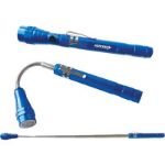 Telescopic Flashlight with 3 LED Bulbs in Blue