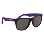 Rubberized Sunglass Black Frame With Purple Color