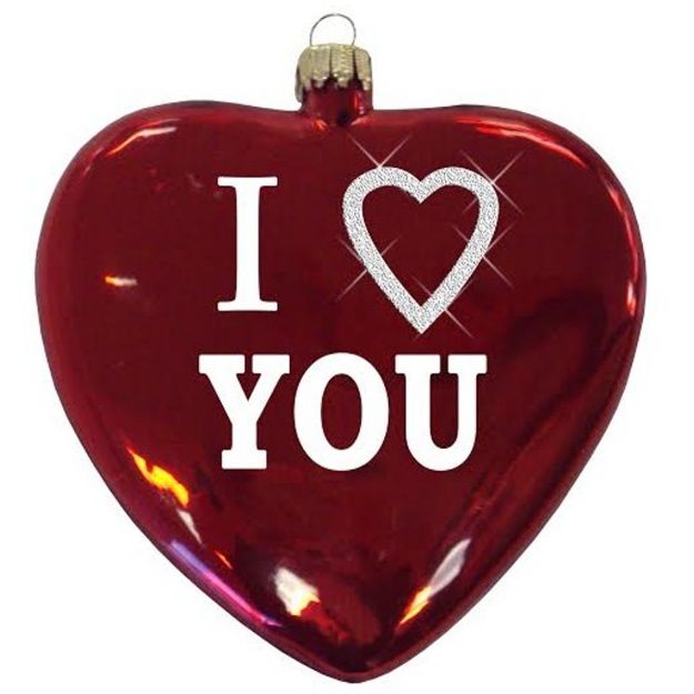 3 1/2" Glass Heart Disk Ornament