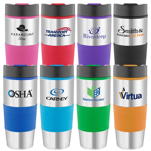 Ventura Double Wall Tumbler Travel Mug with grip