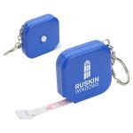 Blue Square 5' Foot Tape Measure Key Chain