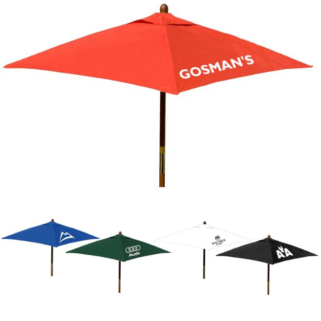Square Market Umbrella Custom Printed