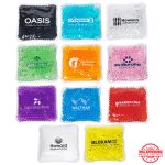 Square Aqua Pearl Gel Ice Packs & Heat Packs with Custom Printing - All Colors
