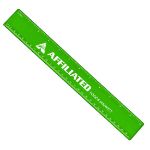 12" Transparent Green Promotional Plastic Ruler with custom logo
