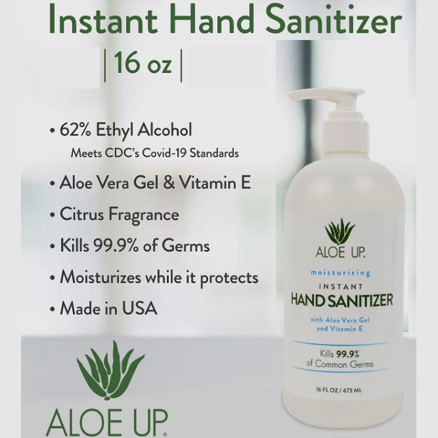 Aloe Up 16 oz Hand Sanitizer Pumps in Bulk