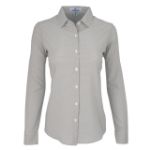 Women's Dress Shirt Grey White