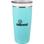 Custom Vacuum Tumbler with CeramiSteel Strength, 22 oz Capacity, Acrylic Press On Lid, Turquoise