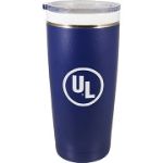 Custom Vacuum Tumbler with CeramiSteel Strength, 22 oz Capacity, Acrylic Press On Lid, Navy