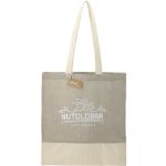 Split Recycled 5oz Cotton Twill Convention Tote Gray