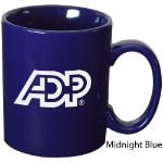 Midnight Blue Custom 11 oz Ceramic Coffee Mug with C Handle