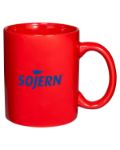 11oz Basic C Handle Ceramic Mug RED